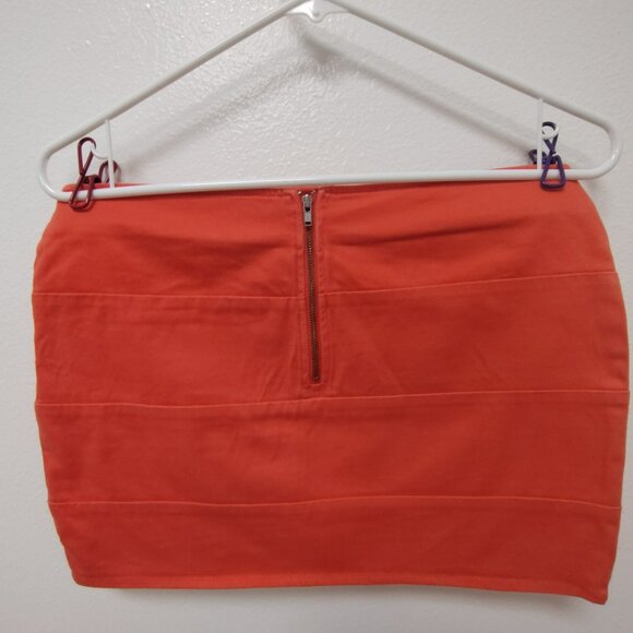Volcom Orange Fitted Skirt – Size 5 – Cotton Blend - Picture 5 of 14